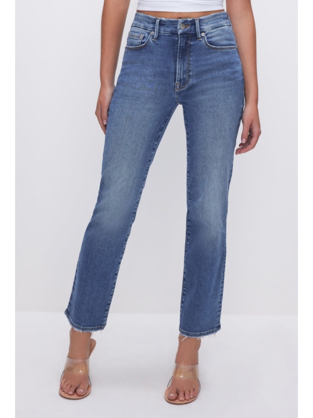 Good American Always Fits Good Legs Straight Jeans Size 14 - 18
